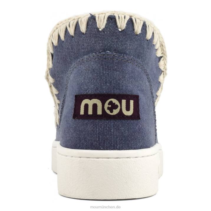 Sommer-Sneaker aus Bio-Canvas Frauen 0V6X22 rwnav Mou