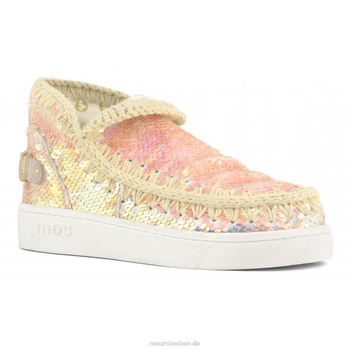 Sommer-Sneaker mit Eskimo-Pailletten Frauen 0V6X46 schillernde Pailletten beige Mou
