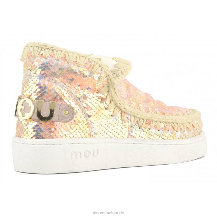 Sommer-Sneaker mit Eskimo-Pailletten Frauen 0V6X46 schillernde Pailletten beige Mou