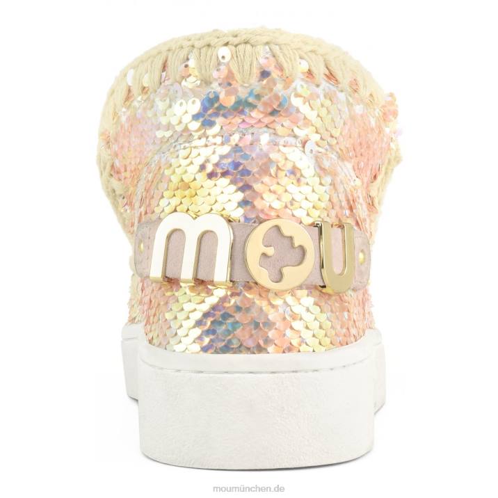 Sommer-Sneaker mit Eskimo-Pailletten Frauen 0V6X46 schillernde Pailletten beige Mou