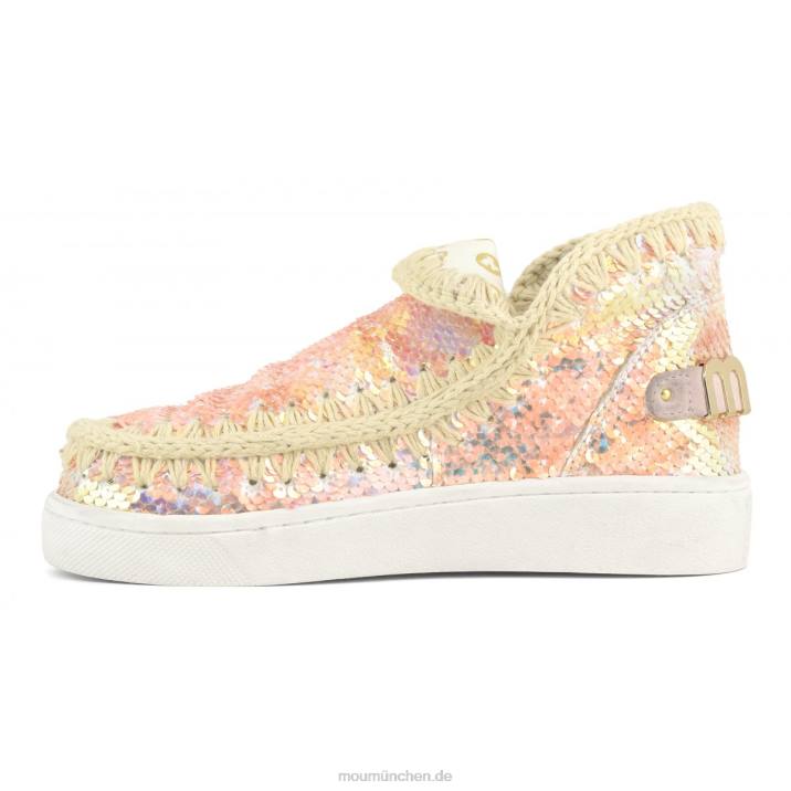 Sommer-Sneaker mit Eskimo-Pailletten Frauen 0V6X46 schillernde Pailletten beige Mou