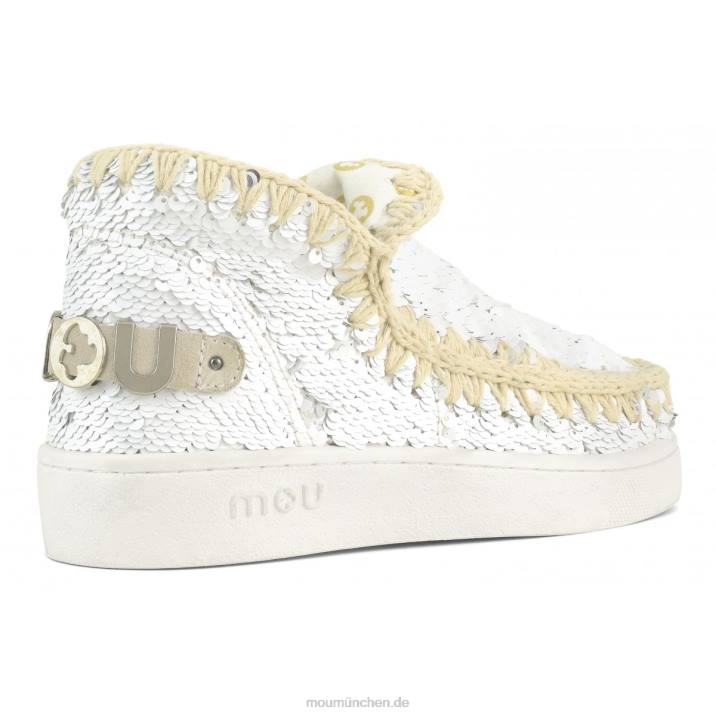 Sommer-Sneaker mit Eskimo-Pailletten Frauen 0V6X48 Pailletten weiß-silber Mou