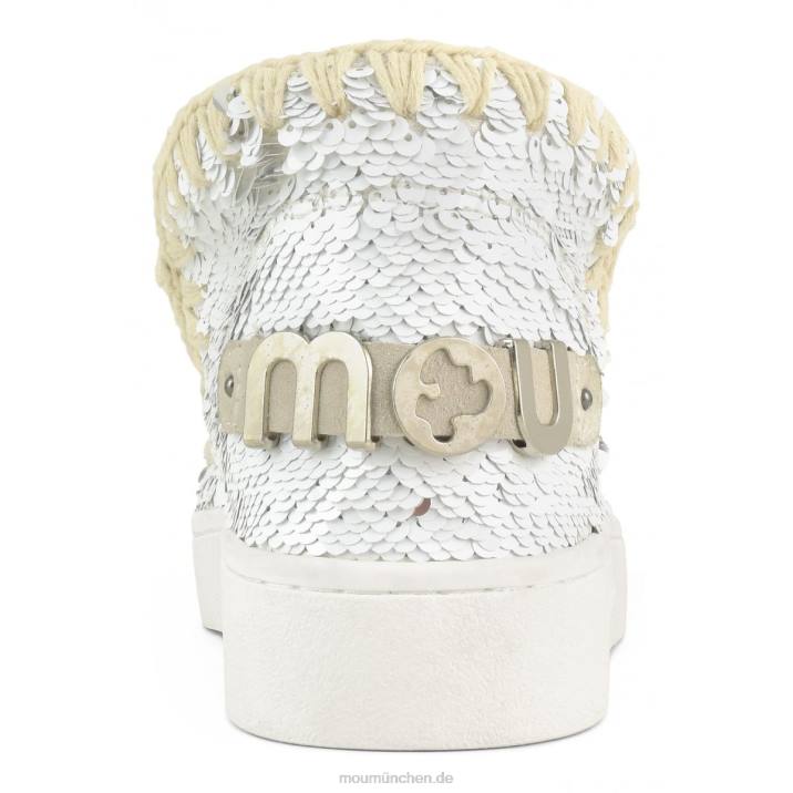 Sommer-Sneaker mit Eskimo-Pailletten Frauen 0V6X48 Pailletten weiß-silber Mou