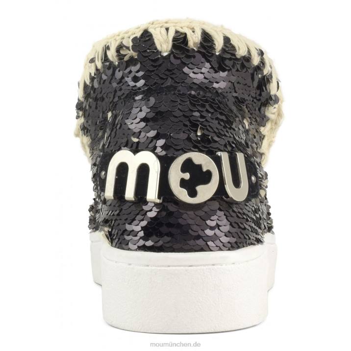Sommer-Sneaker mit Eskimo-Pailletten Frauen 0V6X49 Pailletten schwarz-mattsilber Mou