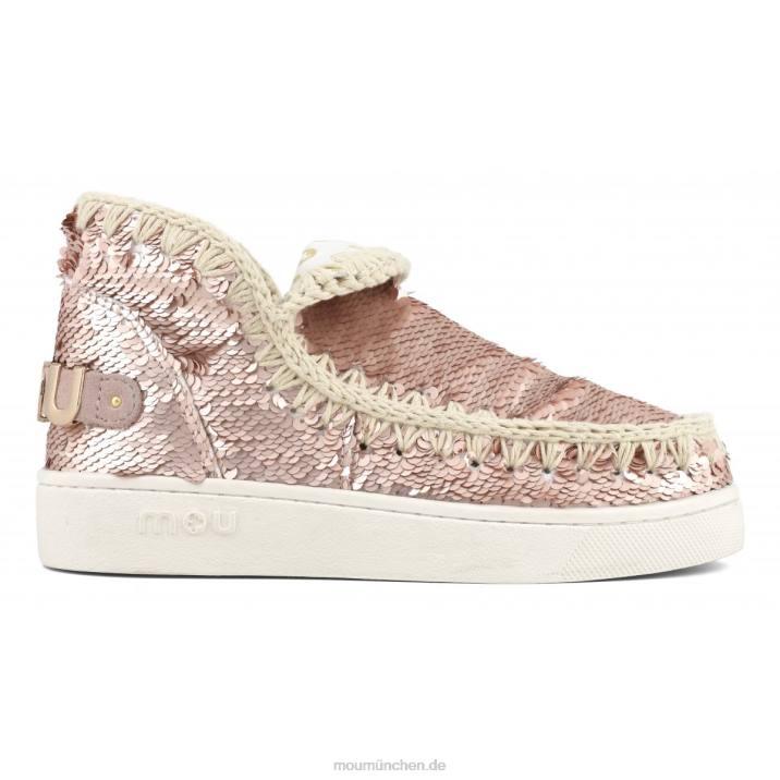 Sommer-Sneaker mit Eskimo-Pailletten Frauen 0V6X51 Pailletten Roségold – Logo Gold Mou