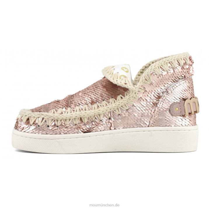 Sommer-Sneaker mit Eskimo-Pailletten Frauen 0V6X51 Pailletten Roségold – Logo Gold Mou