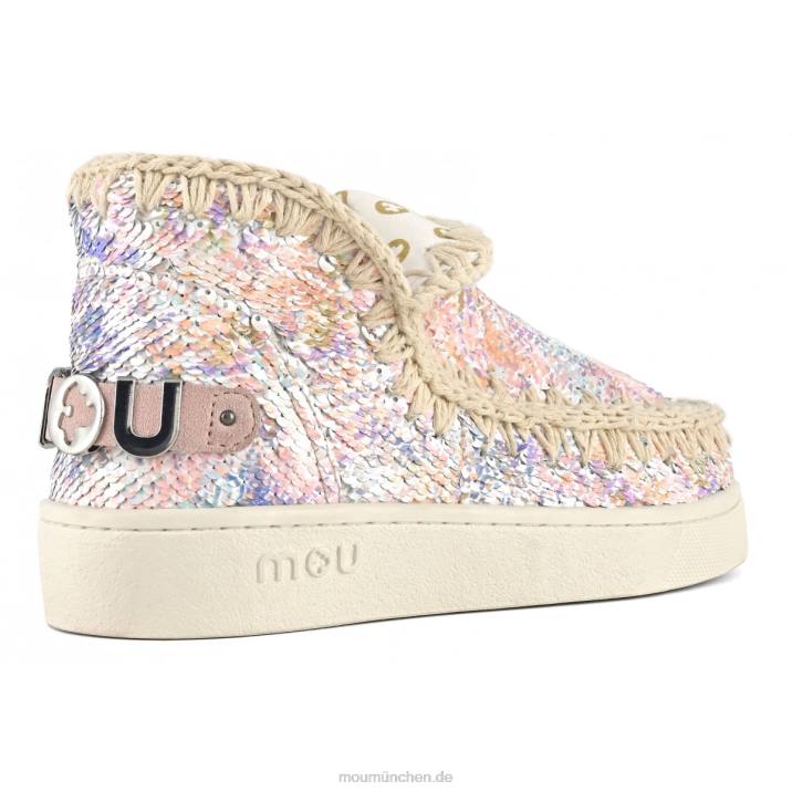 Sommer-Sneaker mit Eskimo-Print und Pailletten Frauen 0V6X44 Nude-Mix Mou