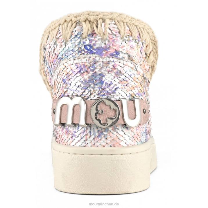 Sommer-Sneaker mit Eskimo-Print und Pailletten Frauen 0V6X44 Nude-Mix Mou