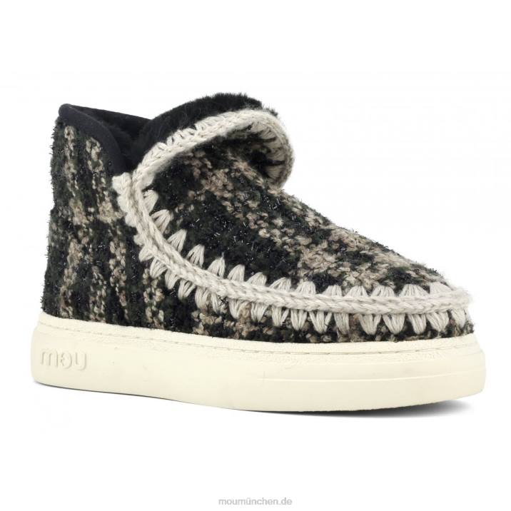 Eskimo-Sneaker Bold 749 Frauen 0V6X753 Tartan-Lurex-Grün Mou