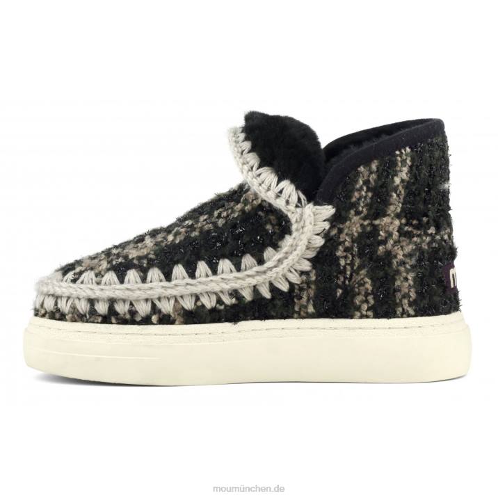 Eskimo-Sneaker Bold 749 Frauen 0V6X753 Tartan-Lurex-Grün Mou