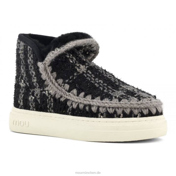 Eskimo-Sneaker Bold 749 Frauen 0V6X754 Tartan Lurex schwarz-weiß Mou