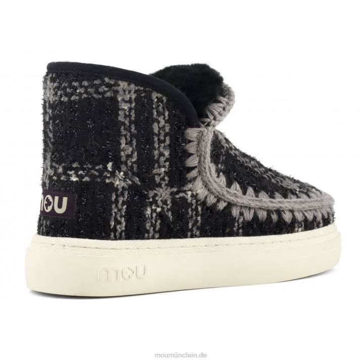 Eskimo-Sneaker Bold 749 Frauen 0V6X754 Tartan Lurex schwarz-weiß Mou