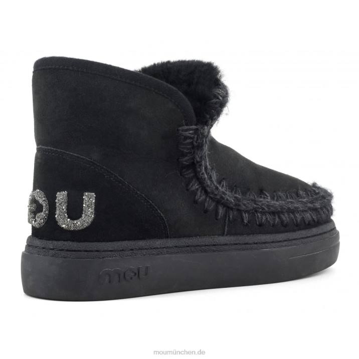 Eskimo-Sneaker mit auffälligem Glitzer-Logo Frauen 0V6X729 Schwarz Mou