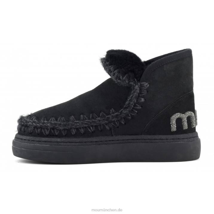 Eskimo-Sneaker mit auffälligem Glitzer-Logo Frauen 0V6X729 Schwarz Mou