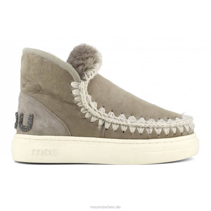 Eskimo-Sneaker mit auffälligem Glitzer-Logo Frauen 0V6X730 Elefantengrau Mou