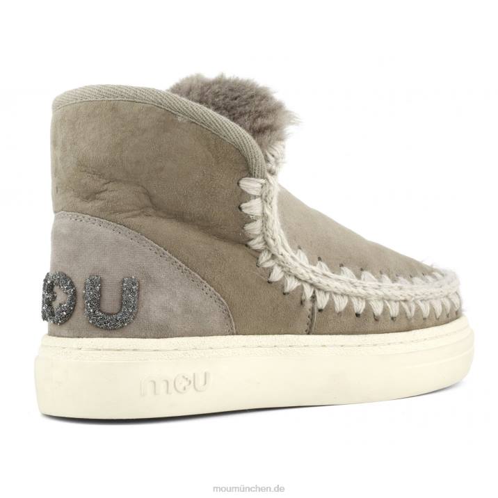 Eskimo-Sneaker mit auffälligem Glitzer-Logo Frauen 0V6X730 Elefantengrau Mou