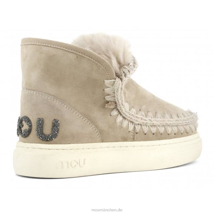 Eskimo-Sneaker mit auffälligem Glitzer-Logo Frauen 0V6X732 Kamel Mou