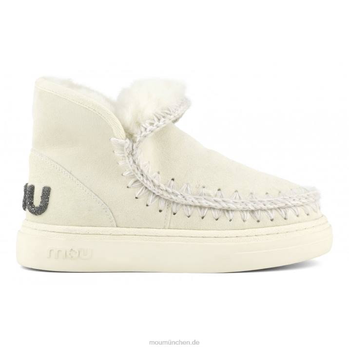 Eskimo-Sneaker mit auffälligem Glitzer-Logo Frauen 0V6X733 Vanille Mou