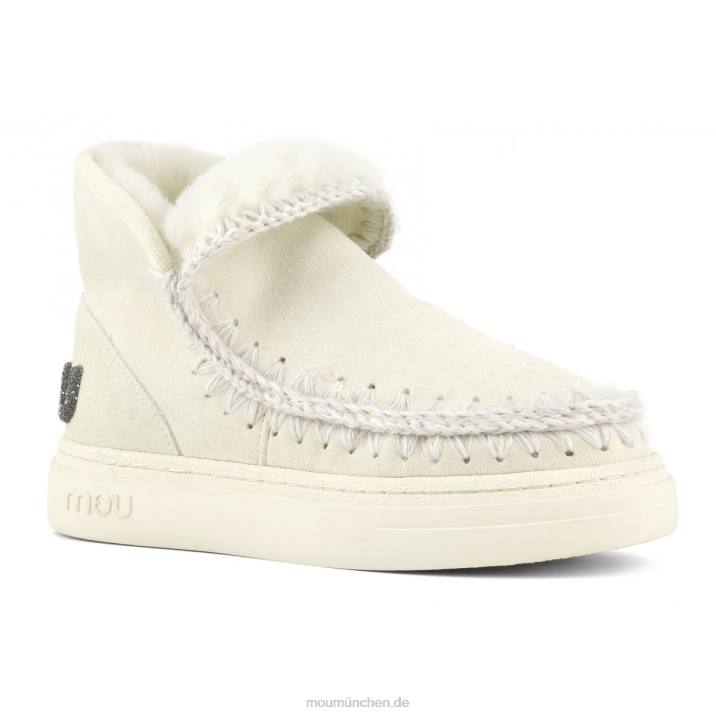 Eskimo-Sneaker mit auffälligem Glitzer-Logo Frauen 0V6X733 Vanille Mou
