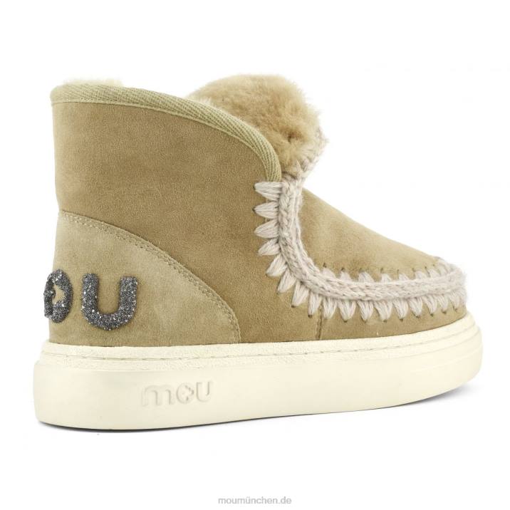 Eskimo-Sneaker mit auffälligem Glitzer-Logo Frauen 0V6X734 Tabak Mou