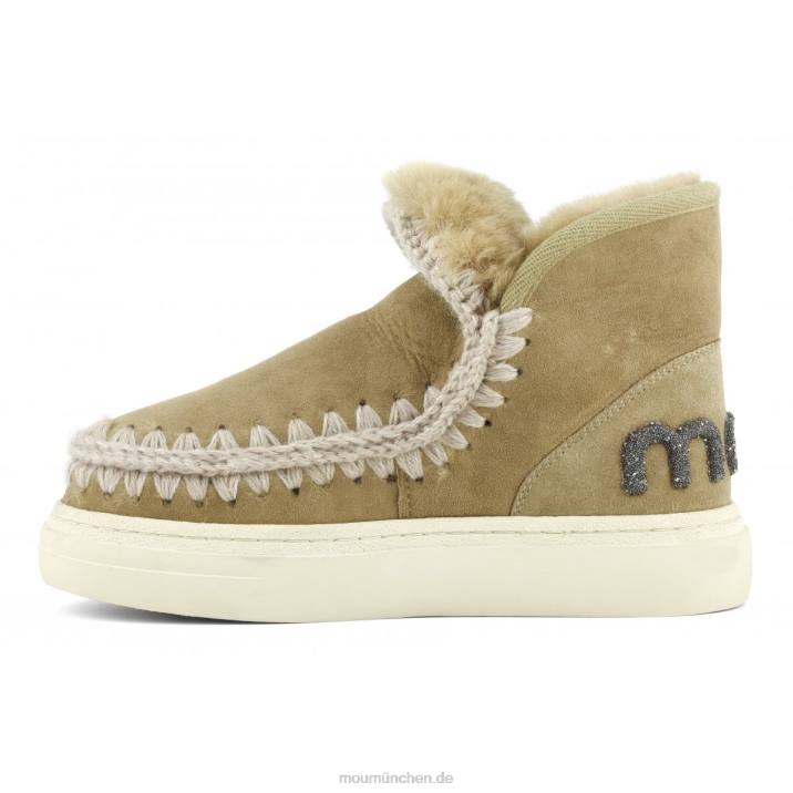 Eskimo-Sneaker mit auffälligem Glitzer-Logo Frauen 0V6X734 Tabak Mou