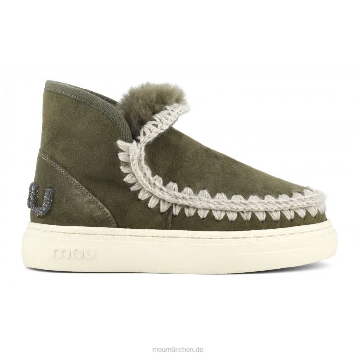 Eskimo-Sneaker mit auffälligem Glitzer-Logo Frauen 0V6X735 Moos Mou