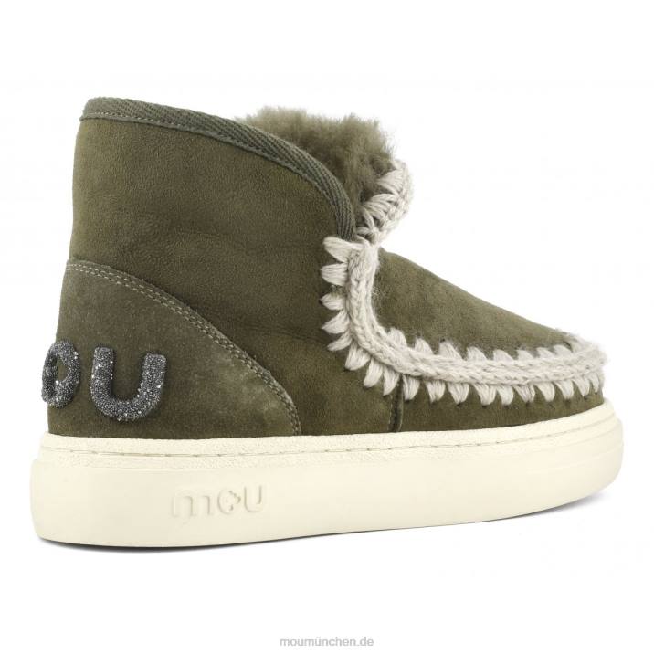 Eskimo-Sneaker mit auffälligem Glitzer-Logo Frauen 0V6X735 Moos Mou