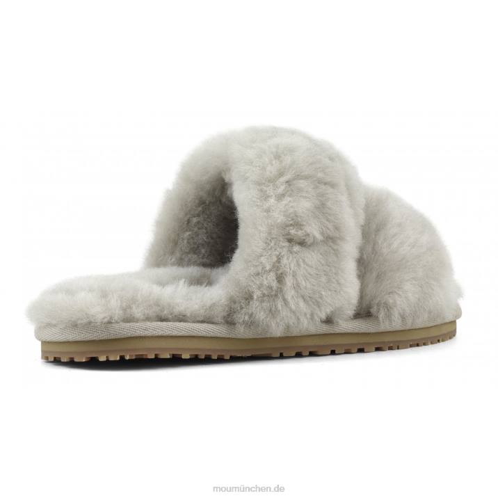 2-Streifen-Hausschuh aus Schaffell Frauen 0V6X448 Sand Mou