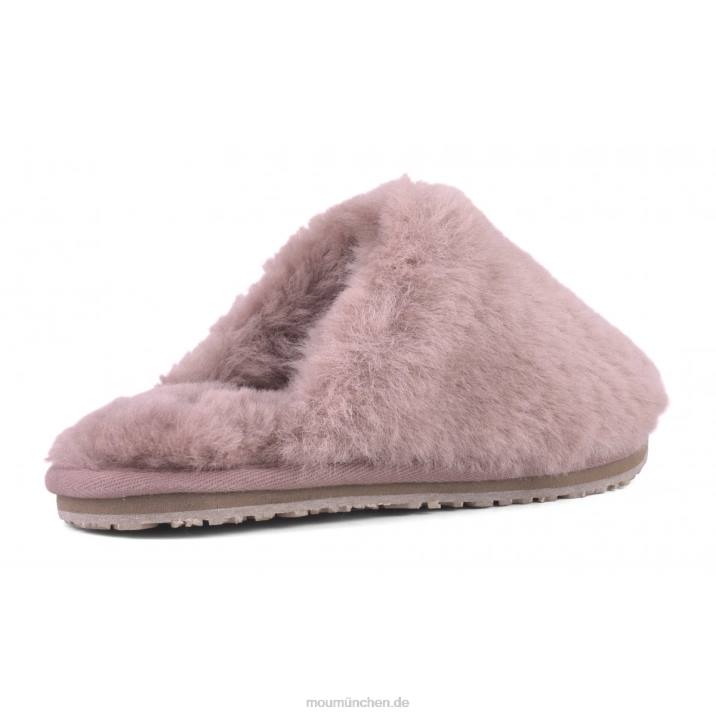 Geschlossener Slipper aus Schaffellfell Frauen 0V6X460 antike Rose Mou