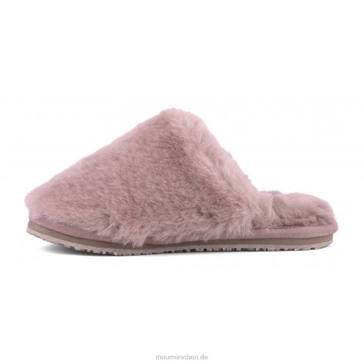 Geschlossener Slipper aus Schaffellfell Frauen 0V6X460 antike Rose Mou