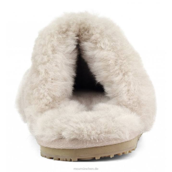 Geschlossener Slipper aus Schaffellfell Frauen 0V6X462 rosabeige Mou