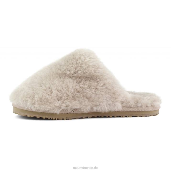 Geschlossener Slipper aus Schaffellfell Frauen 0V6X462 rosabeige Mou