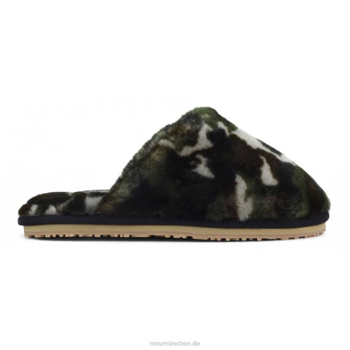Geschlossener Slipper aus Schaffellfell Frauen 0V6X467 Tarnung Mou