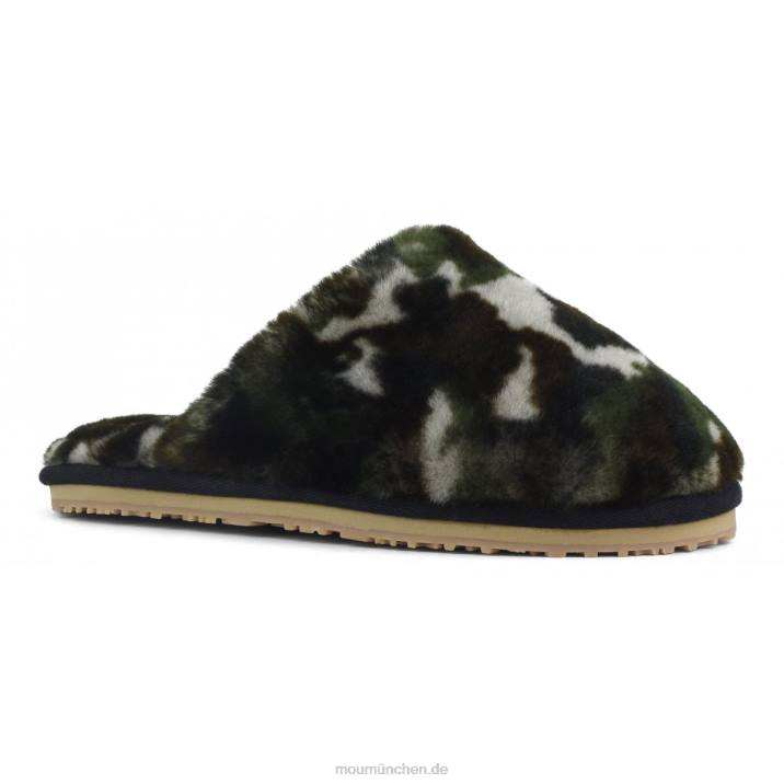 Geschlossener Slipper aus Schaffellfell Frauen 0V6X467 Tarnung Mou