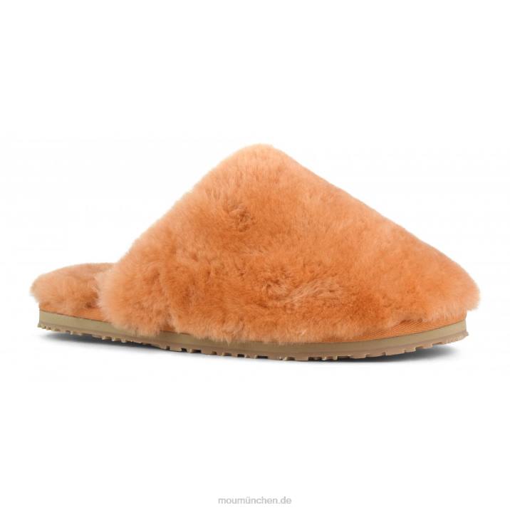 Geschlossener Slipper aus Schaffellfell Frauen 0V6X468 Aprikosenorange Mou