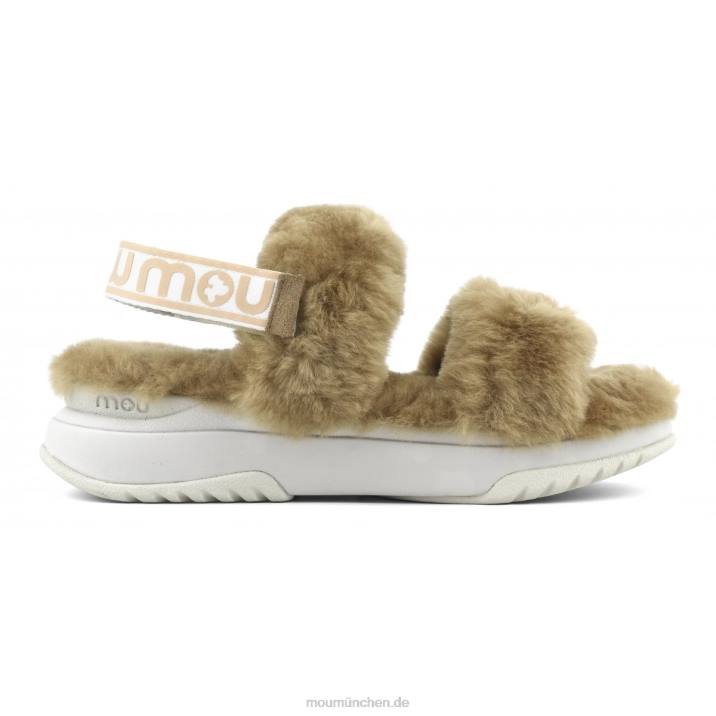 Jogger-Slipper-Rückenriemen Frauen 0V6X512 Cognac Mou