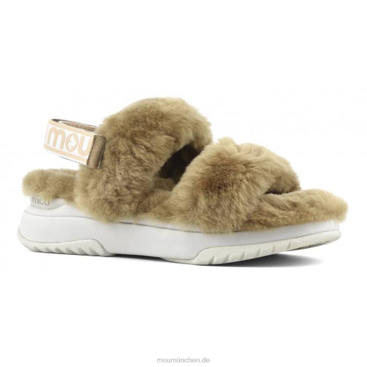 Jogger-Slipper-Rückenriemen Frauen 0V6X512 Cognac Mou