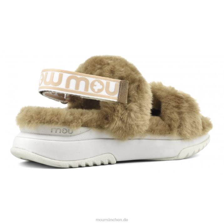 Jogger-Slipper-Rückenriemen Frauen 0V6X512 Cognac Mou