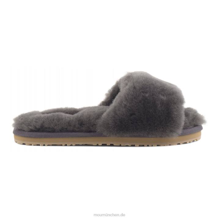 Slipper aus Schaffellfell Frauen 0V6X483 Holzkohle Mou