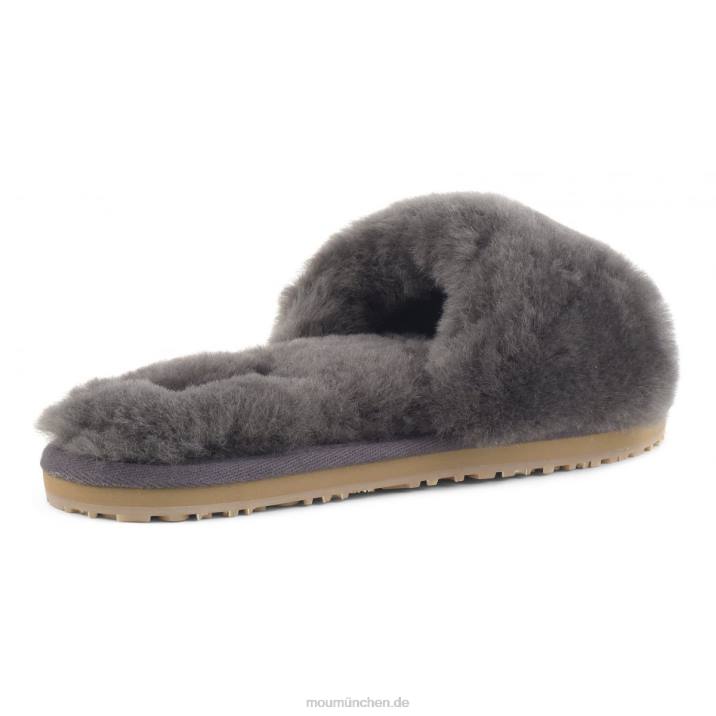 Slipper aus Schaffellfell Frauen 0V6X483 Holzkohle Mou