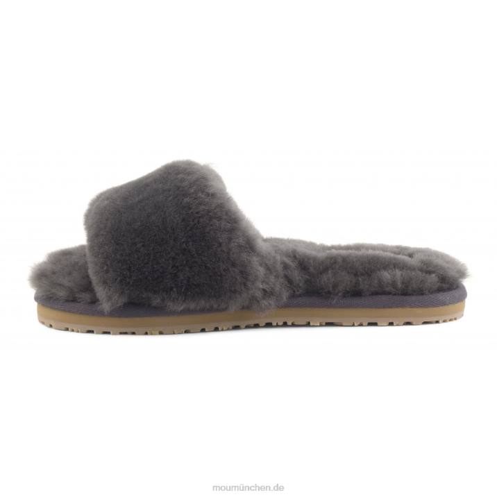 Slipper aus Schaffellfell Frauen 0V6X483 Holzkohle Mou