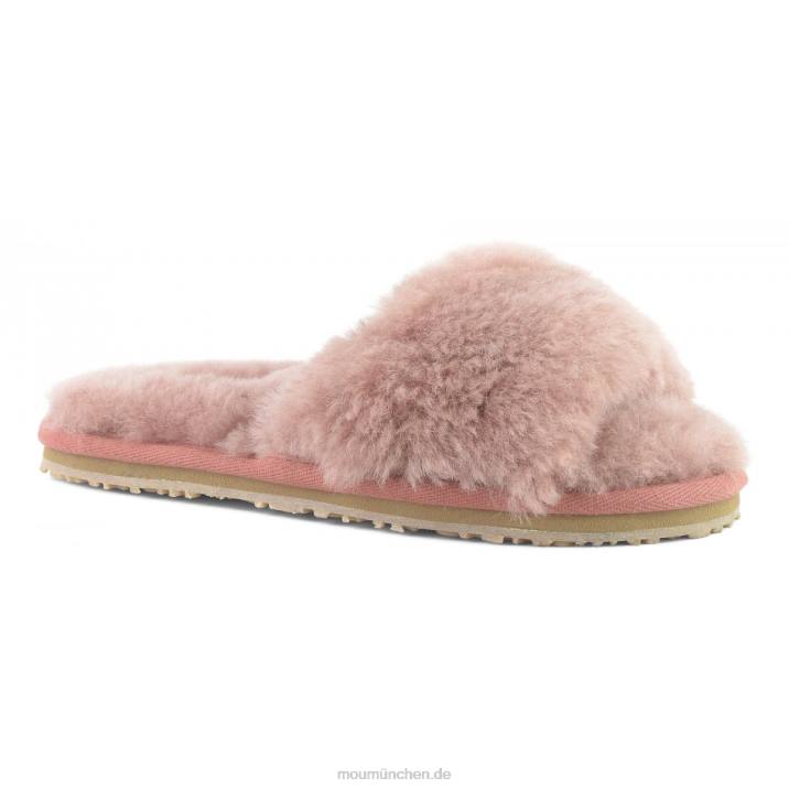 Slipper aus Schaffellfell Frauen 0V6X486 antike Rose Mou