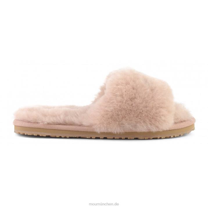Slipper aus Schaffellfell Frauen 0V6X488 rosabeige Mou