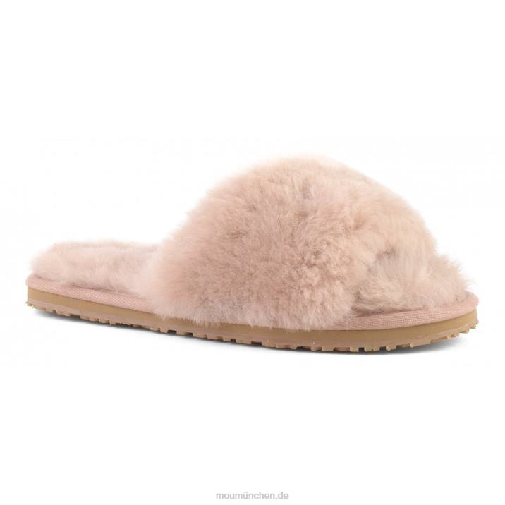 Slipper aus Schaffellfell Frauen 0V6X488 rosabeige Mou