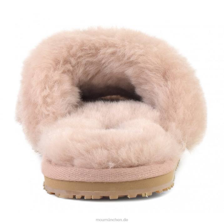 Slipper aus Schaffellfell Frauen 0V6X488 rosabeige Mou