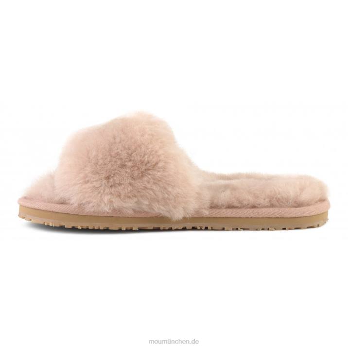 Slipper aus Schaffellfell Frauen 0V6X488 rosabeige Mou