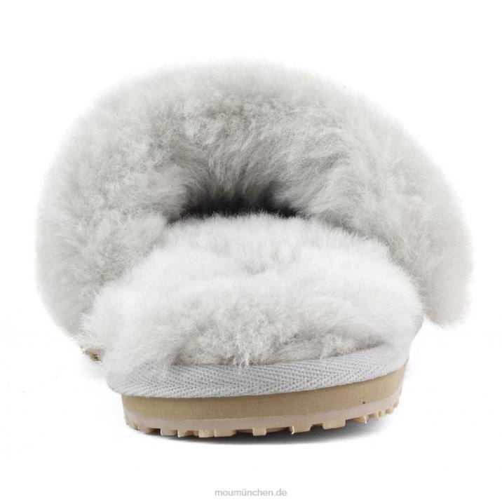 Slipper aus Schaffellfell Frauen 0V6X489 hellgrau Mou