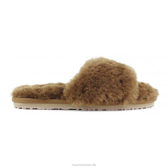 Slipper aus Schaffellfell Frauen 0V6X493 Cognac Mou