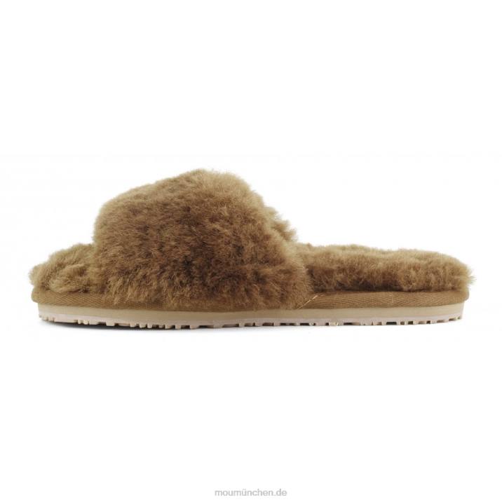 Slipper aus Schaffellfell Frauen 0V6X493 Cognac Mou