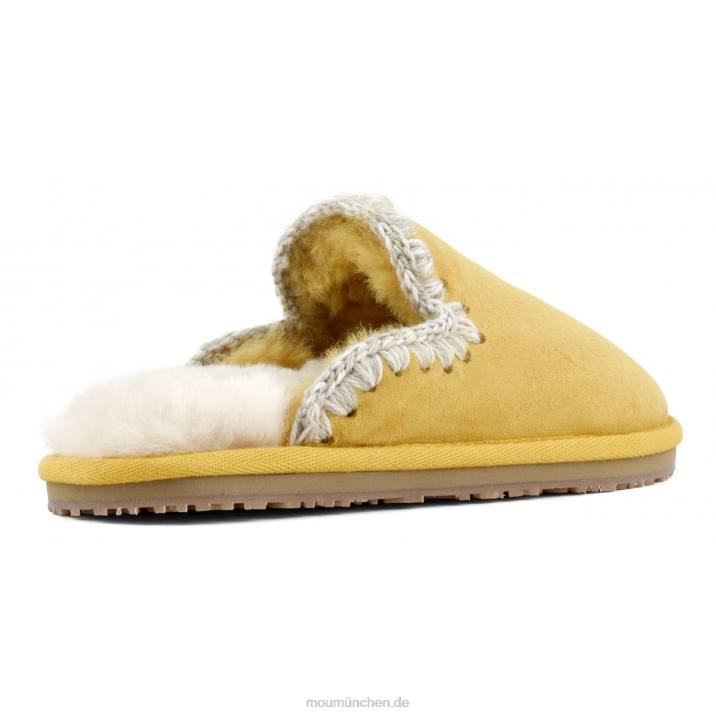 Wildleder-Slipper mit Eskimostich Frauen 0V6X438 Ananas Mou